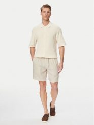 Jack & Jones Szorty materiałowe Bill 12253134 Beżowy Wide Leg. Brązowe szorty męskie Jack & Jones, m, bez wzorów, ze lnu. Za 289.99 zł.