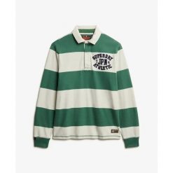 Koszulka polo z długim rękawem Superdry Vintage Athletic. Zielone koszulki sportowe męskie Superdry., m, bez wzorów, bez kołnierzyka, bez ramiączek. Za 327.70 zł.