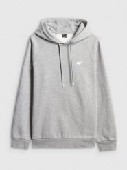 4F Bluza dresowa regular z kapturem męska - szara XXL. Szare bluzy męskie 4f, m, bez wzorów, z dresówki, z kapturem. Za 169.99 zł.