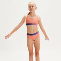 Strój kąpielowy dla dzieci Speedo Cont Band. Brązowe stroje kąpielowe dla dziewczynek Speedo, bez wzorów, z poliesteru. Za 151.98 zł.