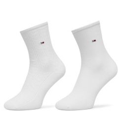 Skarpety długie Tommy Hilfiger. Białe skarpety damskie Tommy Hilfiger, bez wzorów. Za 59.99 zł.