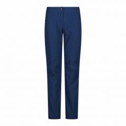 Damskie spodnie slim softshell CMP. Niebieskie spodnie sportowe damskie CMP, bez wzorów, z softshellu, trekkingowe. Za 371.50 zł.