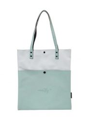 Torebka stylowa i pojemna – miętowa / jasnoszara 3L Meatfly. Niebieskie torby na ramię damskie Meatfly, bez wzorów, z materiału, biznesowe, bez dodatków. Za 135.99 zł.