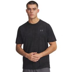 Sweter żakardowy Under Armour Tech Vent. Czarne swetry przez głowę męskie Under Armour, l, bez wzorów, z materiału, bez kołnierzyka. Za 314.99 zł.