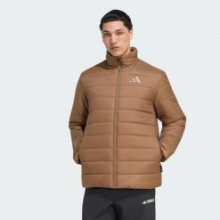 Kurtka ocieplana Terrex Multi Essentials. Brązowe kurtki męskie Adidas, l, bez wzorów, z materiału, klasyczne, bez kaptura. Za 399.00 zł.