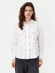 JDY Koszula Nelly 15330490 Biały Loose Fit. Białe bluzki damskie JDY, l, bez wzorów, z bawełny, bez kołnierzyka, bez ramiączek. Za 89.99 zł.