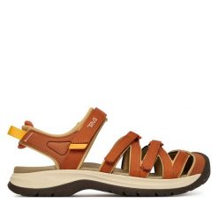 Sandały Teva. Brązowe obuwie sportowe damskie Teva, bez wzorów, trekkingowe. Za 449.99 zł.