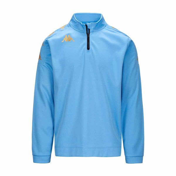 Kurtka z dresu Kappa Gassolo. Niebieskie kurtki męskie Kappa, bez wzorów, z dresówki, sportowe, bez kaptura. W wyprzedaży za 143.60 zł.