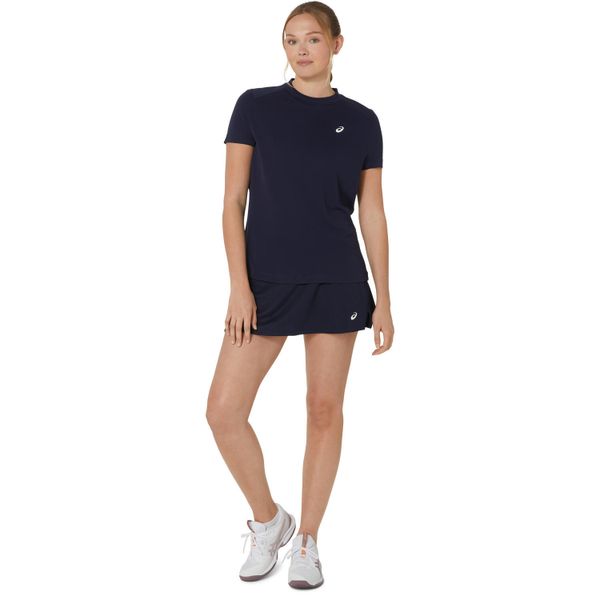 Damski jersey Asics Court. Niebieskie koszulki sportowe damskie Asics, bez wzorów, z jersey, bez kołnierzyka, bez ramiączek, tenisowe. Za 189.50 zł.