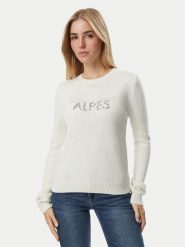 Liu Jo Sport Sweter TF6160 MA22S Kremowy Regular Fit. Białe swetry damskie Liu Jo Sport, s, bez wzorów, z syntetyku, sportowe, bez kołnierzyka, bez ramiączek, bez kaptura. Za 689.99 zł.