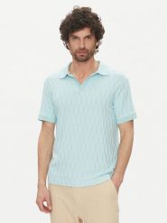 Marciano Guess Polo 5GHP03 6326A Błękitny Regular Fit. Niebieskie koszulki polo męskie Marciano Guess, m, z aplikacjami, z syntetyku, bez ramiączek. Za 269.99 zł.