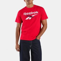 Koszulka fitness męska Reebok. Koszulki sportowe męskie Reebok, l, bez wzorów, z bawełny, bez kołnierzyka, bez ramiączek, na fitness i siłownię. Za 99.99 zł.