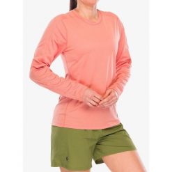 Bluza damska Black Diamond Lightwire L/S Tee. Czerwone bluzy sportowe damskie Black Diamond, l, bez wzorów, bez kaptura, trekkingowe. Za 210.99 zł.
