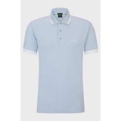 Koszulka Polo męska BOSS Paddy 1 Bright Purple regular fit błękitna. Niebieskie koszulki sportowe męskie Boss, m, bez wzorów, bez kołnierzyka, bez ramiączek. Za 279.00 zł.