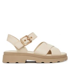 Sandały Clarks. Sandały damskie Clarks, bez wzorów, bez obcasa, na płaskiej podeszwie, bez zapięcia. Za 389.99 zł.