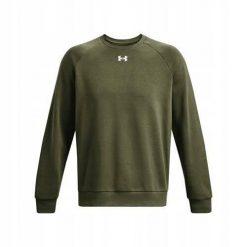 Bluza sportowa męska Under Armour Rival Fleece. Zielone bluzy męskie Under Armour, m, bez wzorów, bez kaptura. Za 345.00 zł.