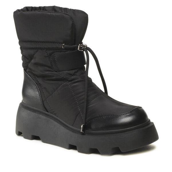 Botki DeeZee. Czarne botki damskie DeeZee, bez obcasa, na płaskiej podeszwie, bez zapięcia. Za 219.99 zł.