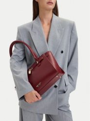 Nine West Torebka EO-GOLDEN FRAME-LDA9424 Bordowy. Czerwone torebki do ręki damskie Nine West, bez wzorów, ze skóry, bez dodatków. Za 279.99 zł.