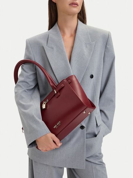 Nine West Torebka EO-GOLDEN FRAME-LDA9424 Bordowy. Czerwone torebki do ręki damskie Nine West, bez wzorów, bez dodatków. Za 279.99 zł.