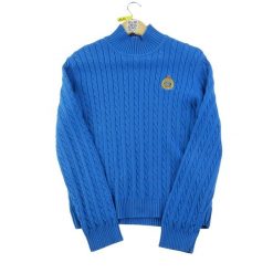 Second life - Damski Sweter w Niebieskim Kolorze - Stan dobry. Niebieskie swetry damskie Ralph Lauren, bez wzorów, bez kołnierzyka, bez ramiączek, bez kaptura. Za 114.98 zł.