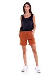 Szorty z kieszeń na co dzień na siłownię. Brązowe szorty sportowe damskie LEONE 1947 APPAREL, m, bez wzorów, na fitness i siłownię. Za 84.16 zł.