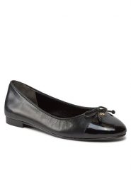 Tory Burch Baleriny Cap-Toe Ballet 154511 Czarny. Czarne baleriny damskie Tory Burch, bez wzorów, ze skóry, bez obcasa. Za 949.99 zł.