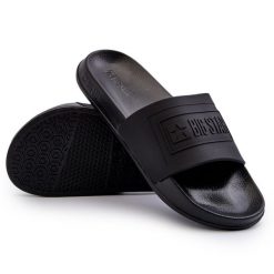 Klapki Męskie Big Star NN174649 Czarne. Czarne klapki męskie eleganckie. Za 128.00 zł.