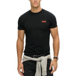 T-shirt z logo z bawełny organicznej Superdry. Czarne t-shirty męskie Superdry., m, bez wzorów, z bawełny, bez kołnierzyka. Za 145.75 zł.