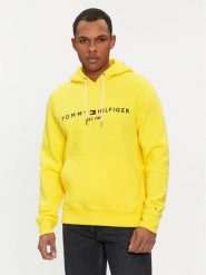 Tommy Hilfiger Bluza Logo MW0MW11599 Żółty Regular Fit. Żółte bluzy męskie Tommy Hilfiger, l, bez wzorów, z bawełny, bez kaptura. Za 399.99 zł.