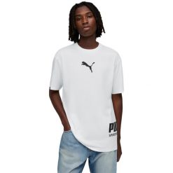 Męskie T shirt Puma Sport Relaxed Graphic Tee. Białe t-shirty męskie Puma, m, bez wzorów, z bawełny, sportowe, bez kołnierzyka. Za 190.00 zł.
