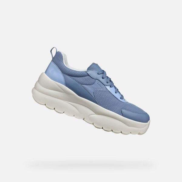 Buty GEOX D XTORS Niebieski. Niebieskie trekkingi damskie Geox, trekkingowe. Za 284.99 zł.