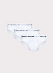 PAKO LORENTE – Zestaw 3 par białych slipów męskich. Białe skarpety męskie Pako Lorente, bez wzorów, z bawełny. Za 99.99 zł.