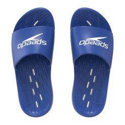 Klapki basenowe antypoślizgowe męskie Speedo Slide. Niebieskie klapki męskie Speedo, z materiału. Za 94.99 zł.