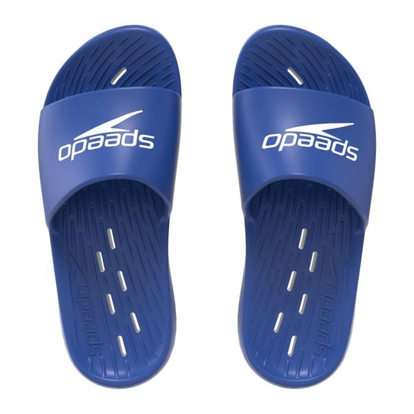 Klapki basenowe antypoślizgowe męskie Speedo Slide. Niebieskie klapki męskie Speedo, z materiału. Za 94.99 zł.