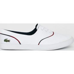 Lacoste - Tenisówki. Szare trampki i tenisówki damskie Lacoste, z gumy. W wyprzedaży za 299.90 zł.