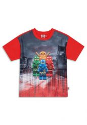 Koszulka Chłopięca LEGO Ninjago Taj311 Czerwona. Czerwone t-shirty dla chłopców LEGO, bez wzorów, z bawełny, bez ramiączek. Za 71.99 zł.