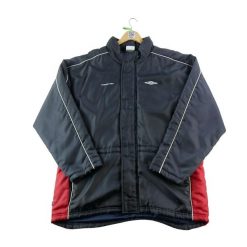 Second life - Parka męska Umbro Vintage Y2K - Stan bardzo dobry. Niebieskie parki męskie Umbro, m, bez wzorów, z materiału, marine, bez kaptura. Za 149.06 zł.
