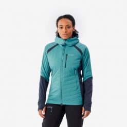 Kurtka alpinistyczna hybrydowa damska Simond Sprint. Niebieskie kurtki damskie SIMOND, xl, bez wzorów, z materiału, bez kaptura. Za 329.99 zł.