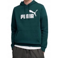 Bluza na co dzień Męska Puma Z Kapturem Kangurka Bawełniana Sportowa Dresy. Zielone bluzy męskie Puma, m, bez wzorów, z bawełny, z kapturem. Za 171.00 zł.