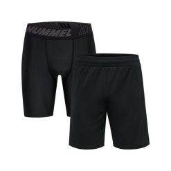 Spodenki Hummel TE Topaz (x2). Czarne krótkie spodenki sportowe męskie Hummel, xl, bez wzorów, na fitness i siłownię. Za 217.50 zł.