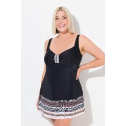 Damska Sukienka Kąpielowa obszycie z safari miękkie miseczki. Czarne kostiumy jednoczęściowe damskie Ulla Popken, plus size, bez wzorów, z elastanu, sportowe, plus size. Za 349.99 zł.