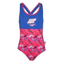 Beco Ocean Dinos strój kąpielowy dla dziewczynek - różowo-niebieski. Czerwone stroje kąpielowe dla dziewczynek 47 Brand, bez wzorów, z elastanu. Za 240.99 zł.