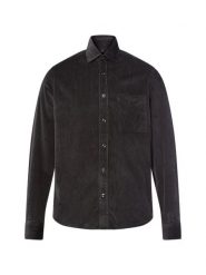 Nils Sundström Męska koszula sztruksowa Mężczyźni Regular Fit Bawełna szary jednolity, M. Szare koszule męskie Nils Sundström, m, bez wzorów, z bawełny, bez kołnierzyka, bez ramiączek. Za 179.95 zł.