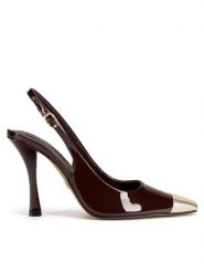 Nine West Szpilki WFA3376-1 Brązowy. Brązowe szpilki damskie Nine West, bez wzorów, ze skóry, bez obcasa, bez zapięcia. Za 249.99 zł.
