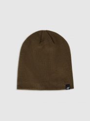 4F Czapka zimowa męska - khaki L. Brązowe czapki i kapelusze męskie 4f, na zimę, bez wzorów, z materiału, biznesowe. Za 39.99 zł.