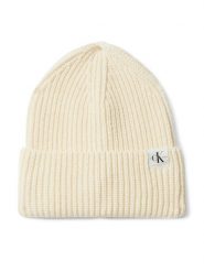 Calvin Klein Jeans Czapka Monogram Rib Beanie IU0IU00440 Écru. Czapki dla dzieci Calvin Klein Jeans, na zimę, bez wzorów, z jeansu. Za 129.99 zł.