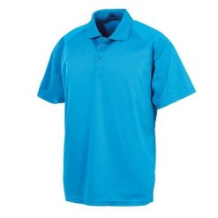 Męska Koszulka Polo Impact Performance Aircool. Niebieskie koszulki polo męskie SPIRO, l, bez wzorów, bez ramiączek. Za 48.99 zł.