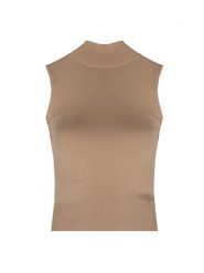 Guess Sweter | W2YR32Z2V62 | Kobieta | Beżowy. Brązowe swetry damskie Guess, xs, z aplikacjami, z dzianiny, eleganckie, bez kołnierzyka, bez ramiączek, bez kaptura. W wyprzedaży za 219.00 zł.