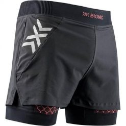 Spodnie do biegania męskie X-Bionic Twyce Race 2in1. Czarne legginsy sportowe męskie X Bionic, m, bez wzorów, z materiału, do biegania. Za 746.00 zł.
