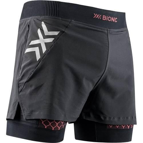 Spodnie do biegania męskie X-Bionic Twyce Race 2in1. Czarne legginsy sportowe męskie X Bionic, m, bez wzorów, z materiału, krótkie, do biegania. Za 746.00 zł.